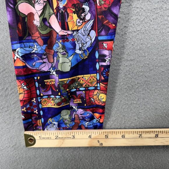 Disney Hunchback Of Notre Dame Leggings Stain glass‎ Vibrant Stretch Size 32x29 - Picture 7 of 10